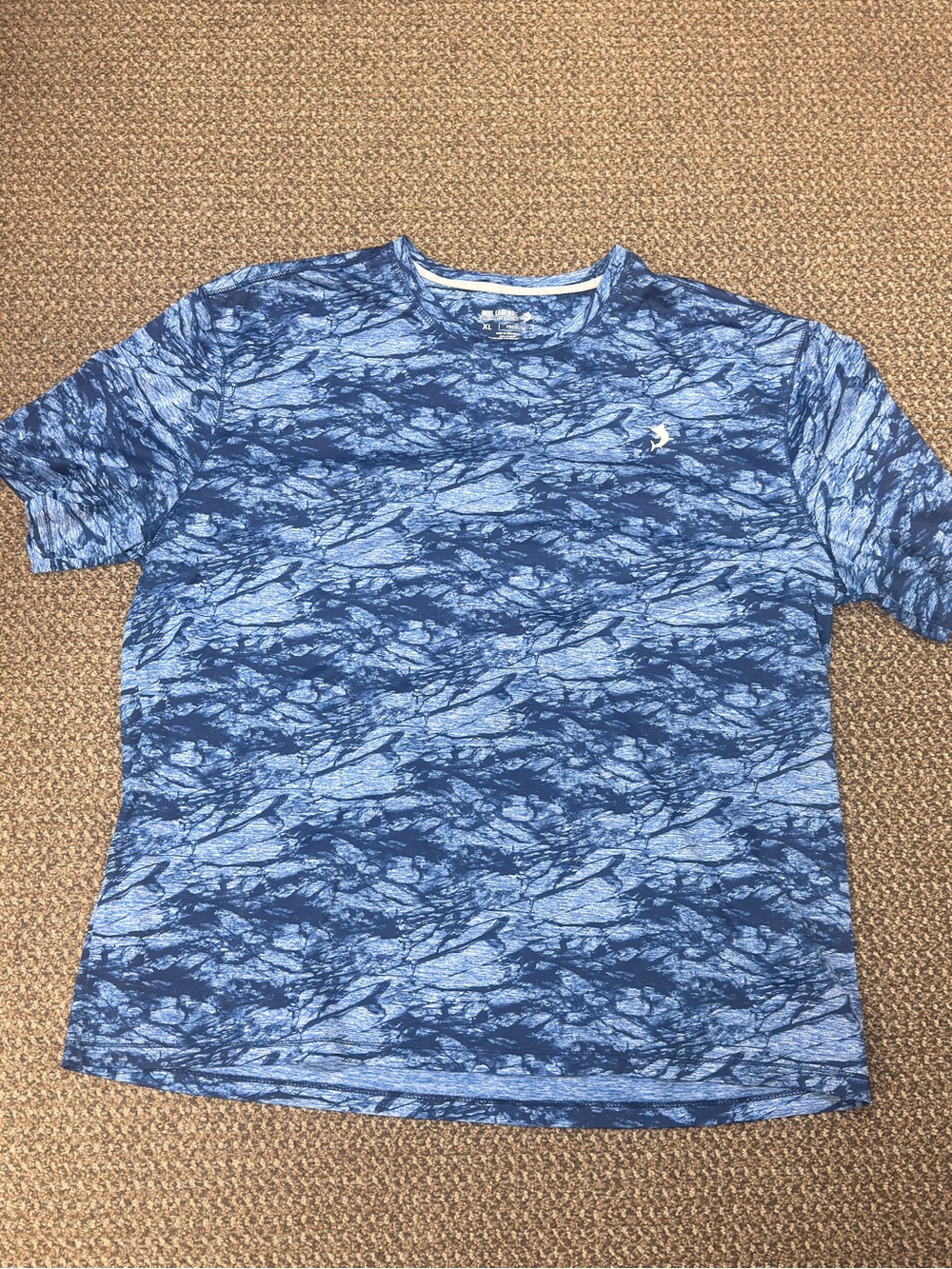 Reel Legends Blue Marbled Short-Sleeve Crewneck Tee